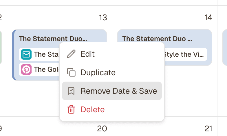 Save Campaigns for Later